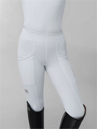 Kids' Fleece-Lined Riding Breeches — White