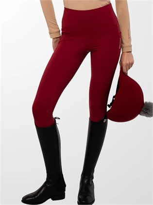 Women's Fleece-Lined Riding Breeches — Burgundy