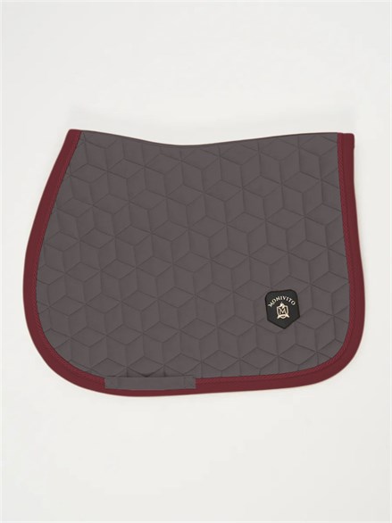 {{photo.Alt || photo.Description || 'Вальтрап для лошадей и пони, серый с бордовой каймой'}}